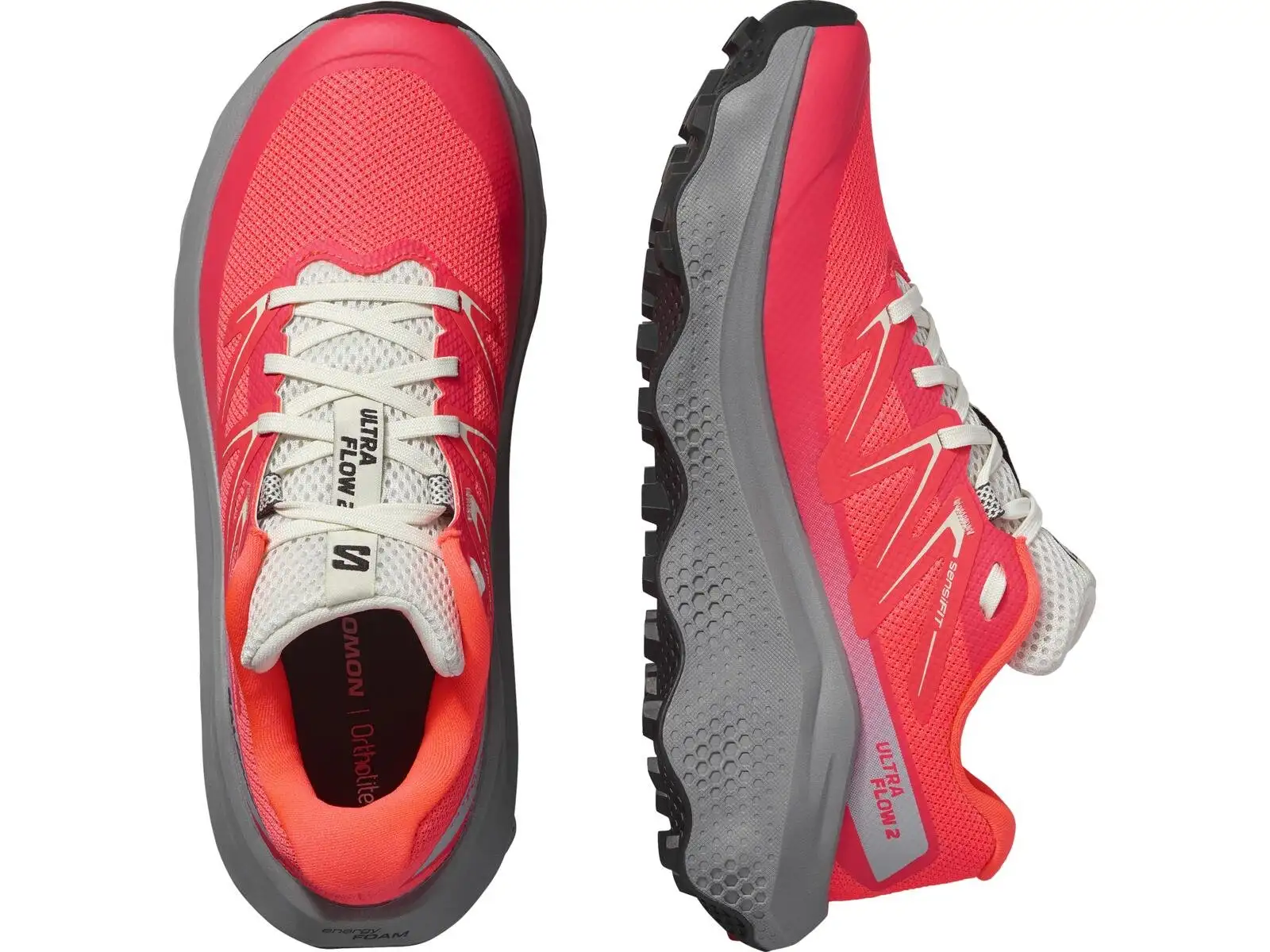 Salomon Ultra Flow 2 dámská běžecká obuv Coral Neon Flame/Gull/Icicle