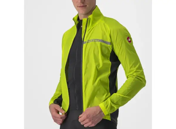 Castelli Squadra Stretch pánská bunda Electric Lime/Dark Grey