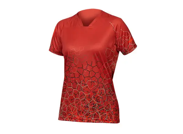 Endura SingleTrack Print Tee LTD dámský dres krátký rukáv Cayenne