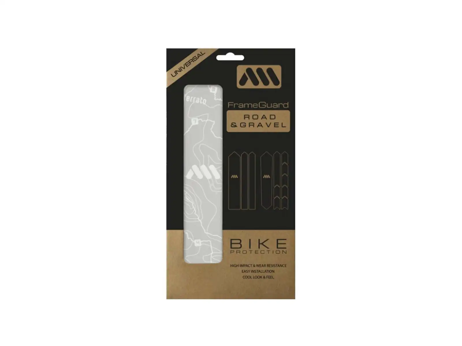 All Mountain Style ochranné polepy na rám Gravel/Road Sterrato White