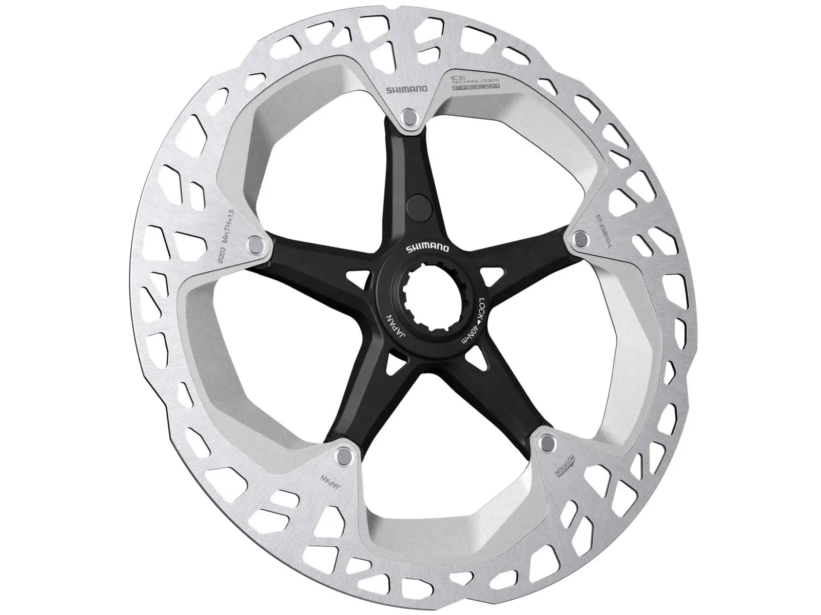 Shimano RT-EM810 brzdový kotouč pro E-Bike 160 mm, center lock, vnitřní lock ring