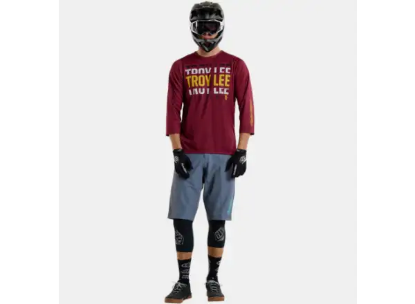 Troy Lee Designs Ruckus Spun pánský dres 3/4 rukáv Oxblood
