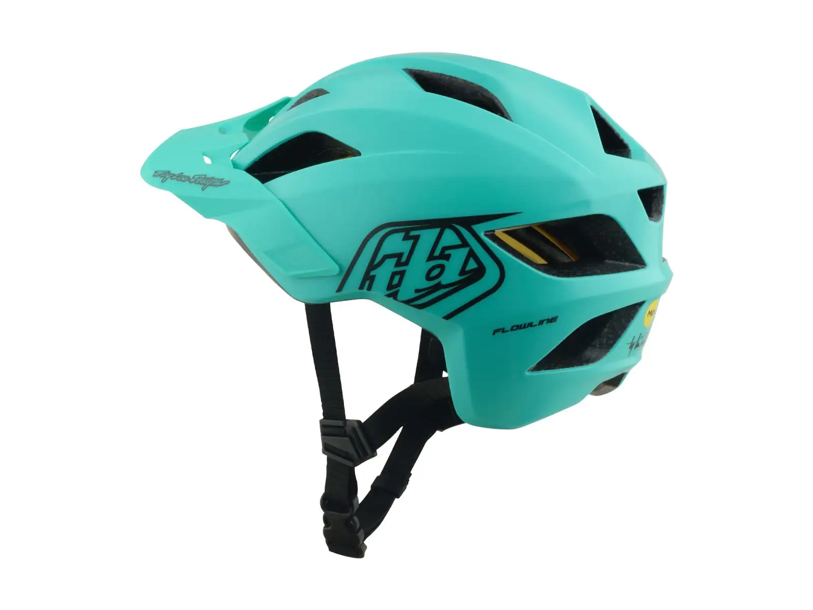 Troy Lee Designs Youth Flowline MIPS dětská přilba Point Charcoal/Real Teal