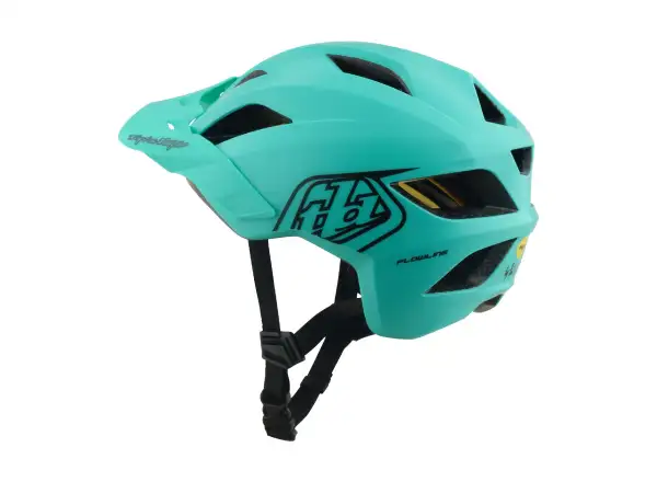Troy Lee Designs Youth Flowline MIPS dětská přilba Point Charcoal/Real Teal