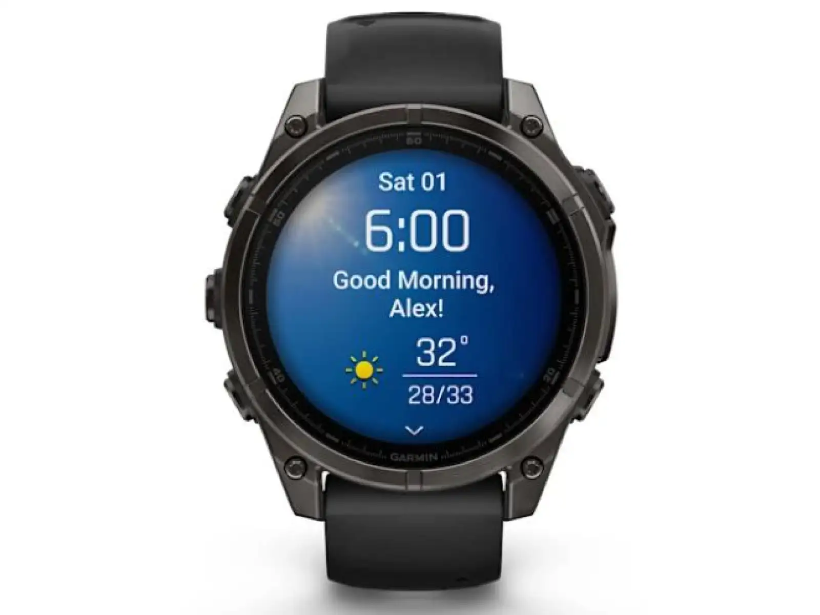 Garmin fenix 8 - 47 mm AMOLED Sapphire chytré hodinky Carbon grey DLC titanium Black/Gray