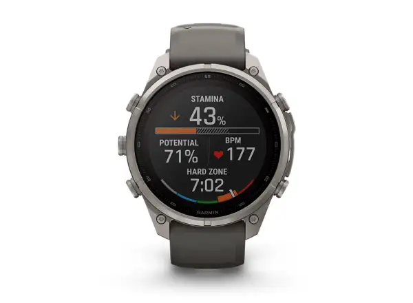Garmin Fénix 9 Pro inReach Solar 47 mm chytré hodinky Titanium Pebble Gray/Silver Gray