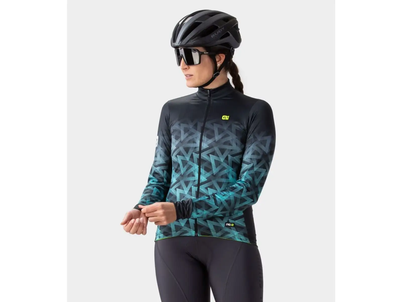 Alé Pyramid PR-R dámská zimní cyklistická bunda Turquoise