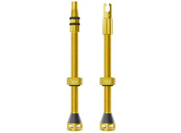 Peatys Holeshot Fast Flow bezdušové ventilky 80 mm Gold