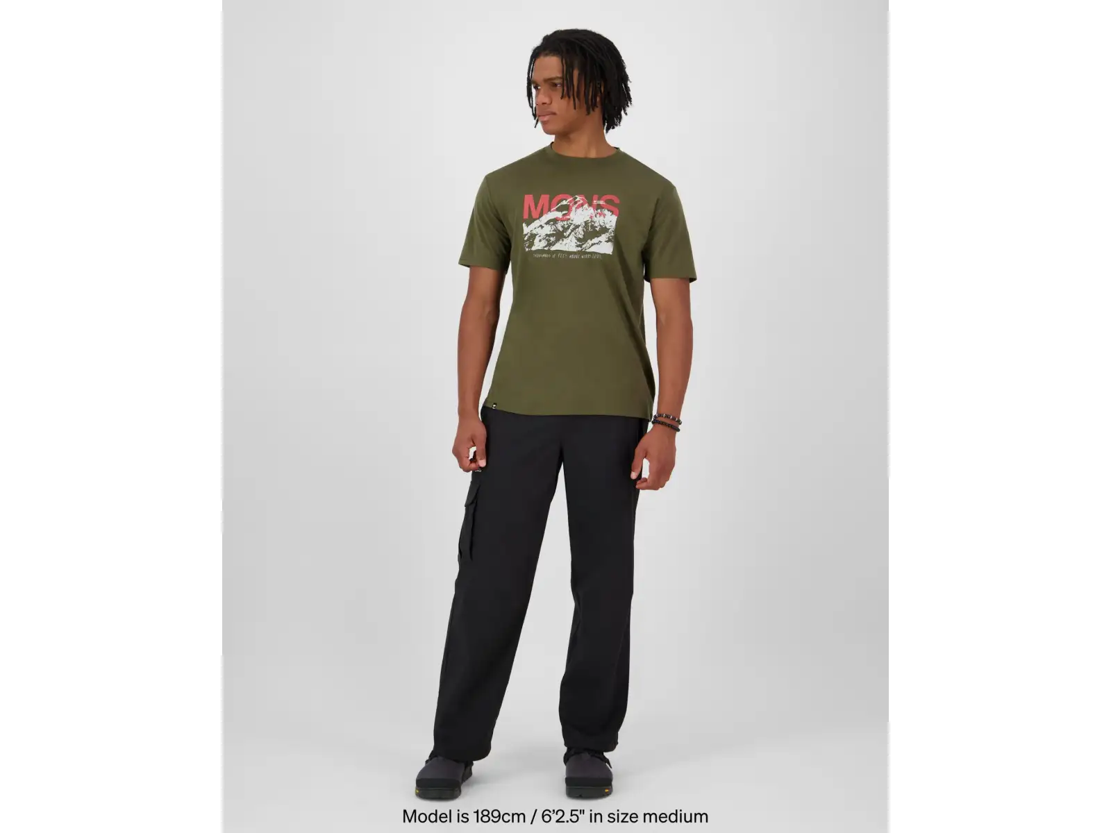Mons Royale Icon Merino pánské triko krátký rukáv Dark Olive