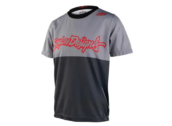 Troy Lee Designs Flowline dětský dres krátký rukáv Scripter Charcoal