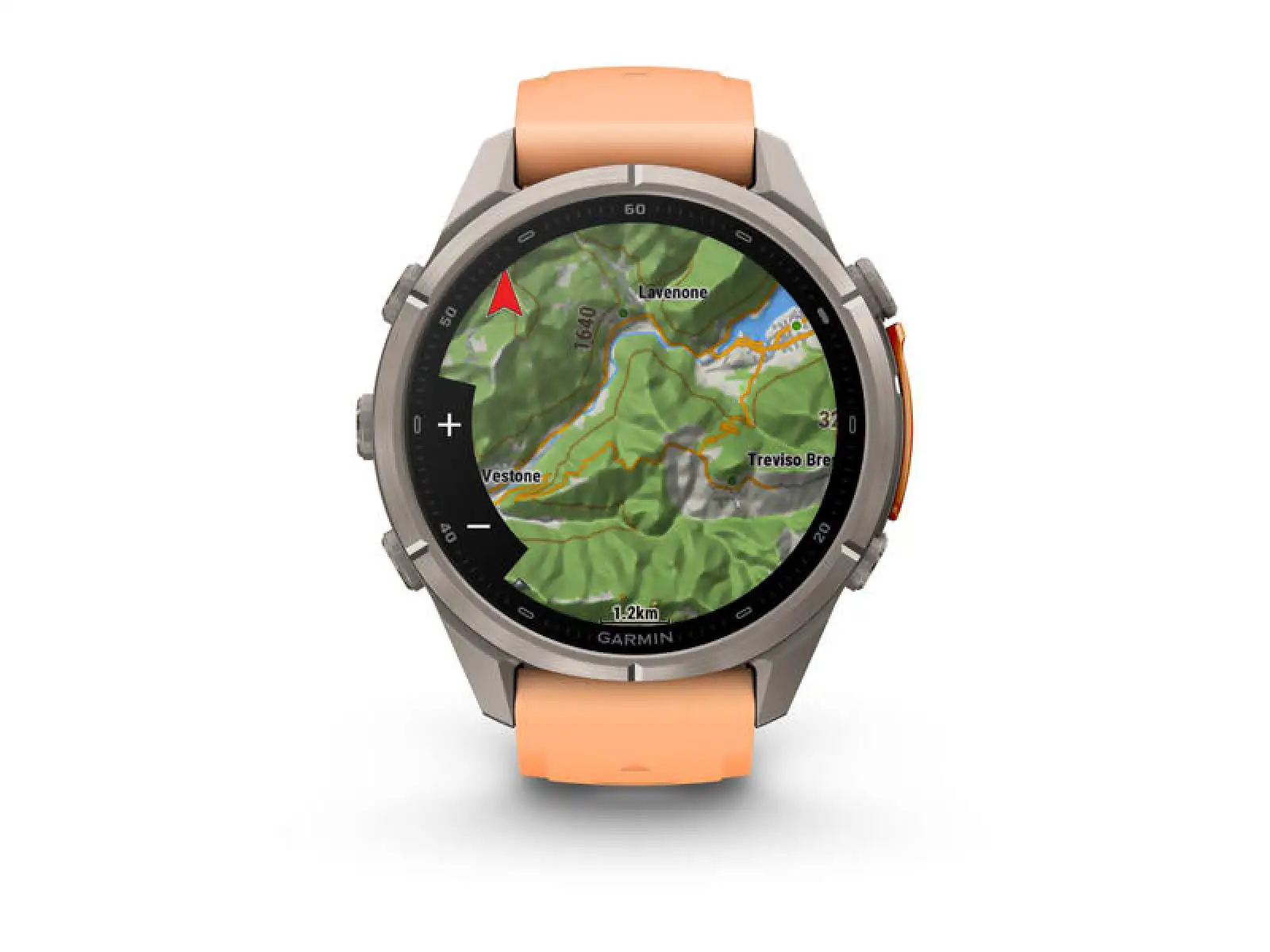 Garmin fenix 9 Pro – inReach 43 mm chytré hodinky Titanium Shell pink/autumn orange silicone band