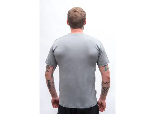 Sensor Merino Active Mountains pánské triko krátký rukáv šedá