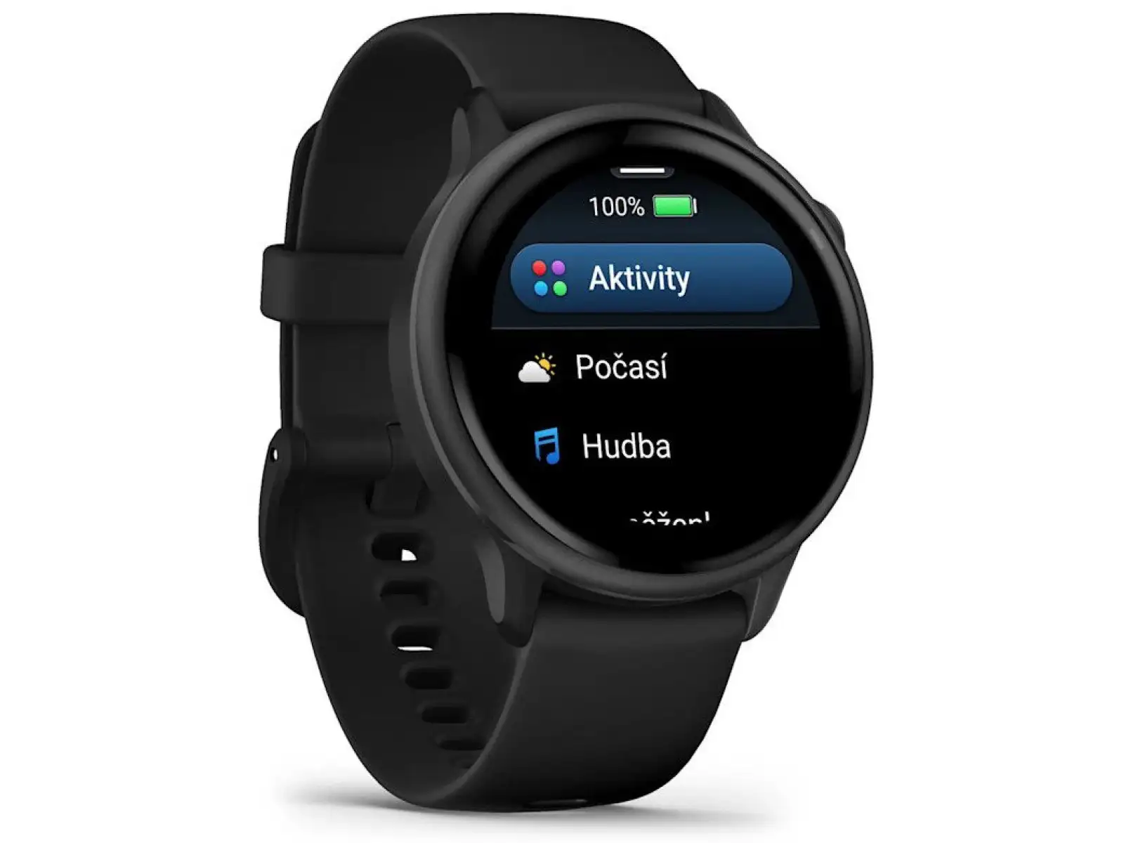 Garmin vívoactive 6 chytré hodinky Slate silikonový řemínek Black