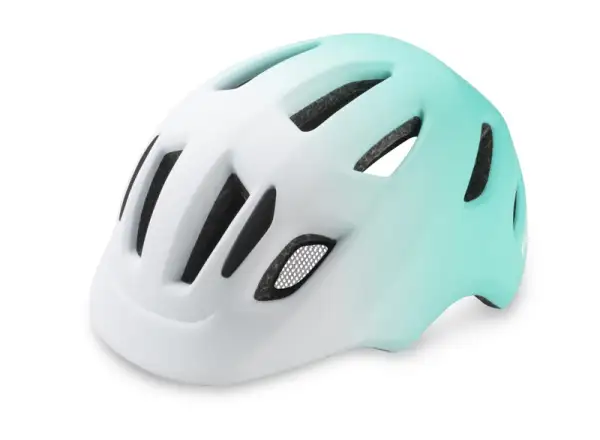 R2 Pump dětská cyklistická přilba bílá/mint modrá