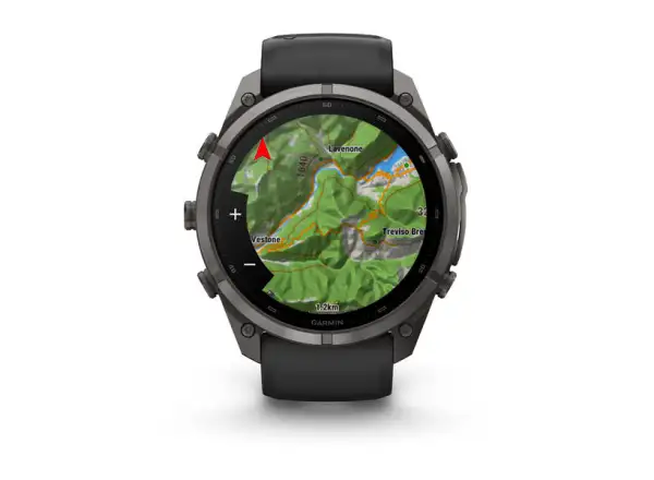 Garmin Fénix 9 Pro inReach 47 mm chytré hodinky Carbon gray DLC Titanium Black/Pebble gray