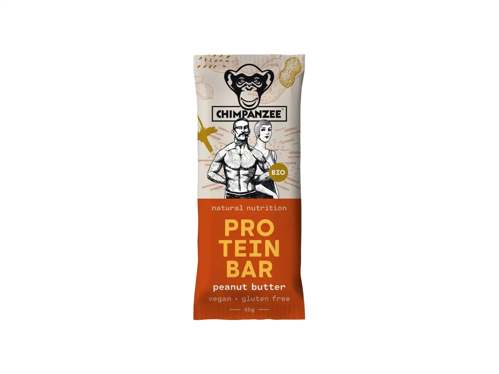 Chimpanzee Bio Protein tyčinka Peanut Butter 45 g
