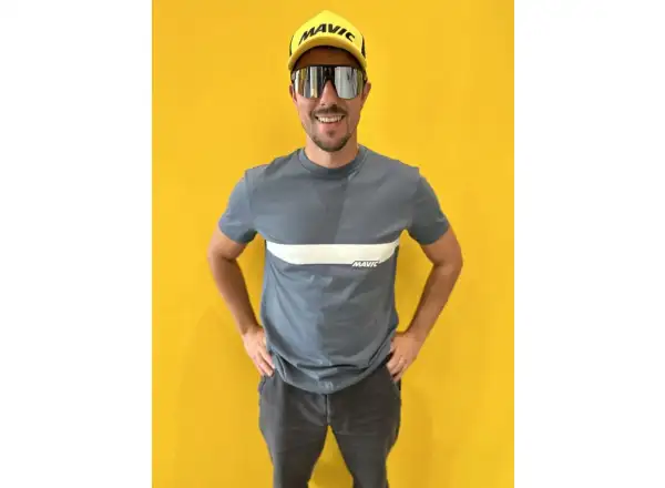 Mavic Corporate Stripe pánské triko krátký rukáv Orion Blue/Off White