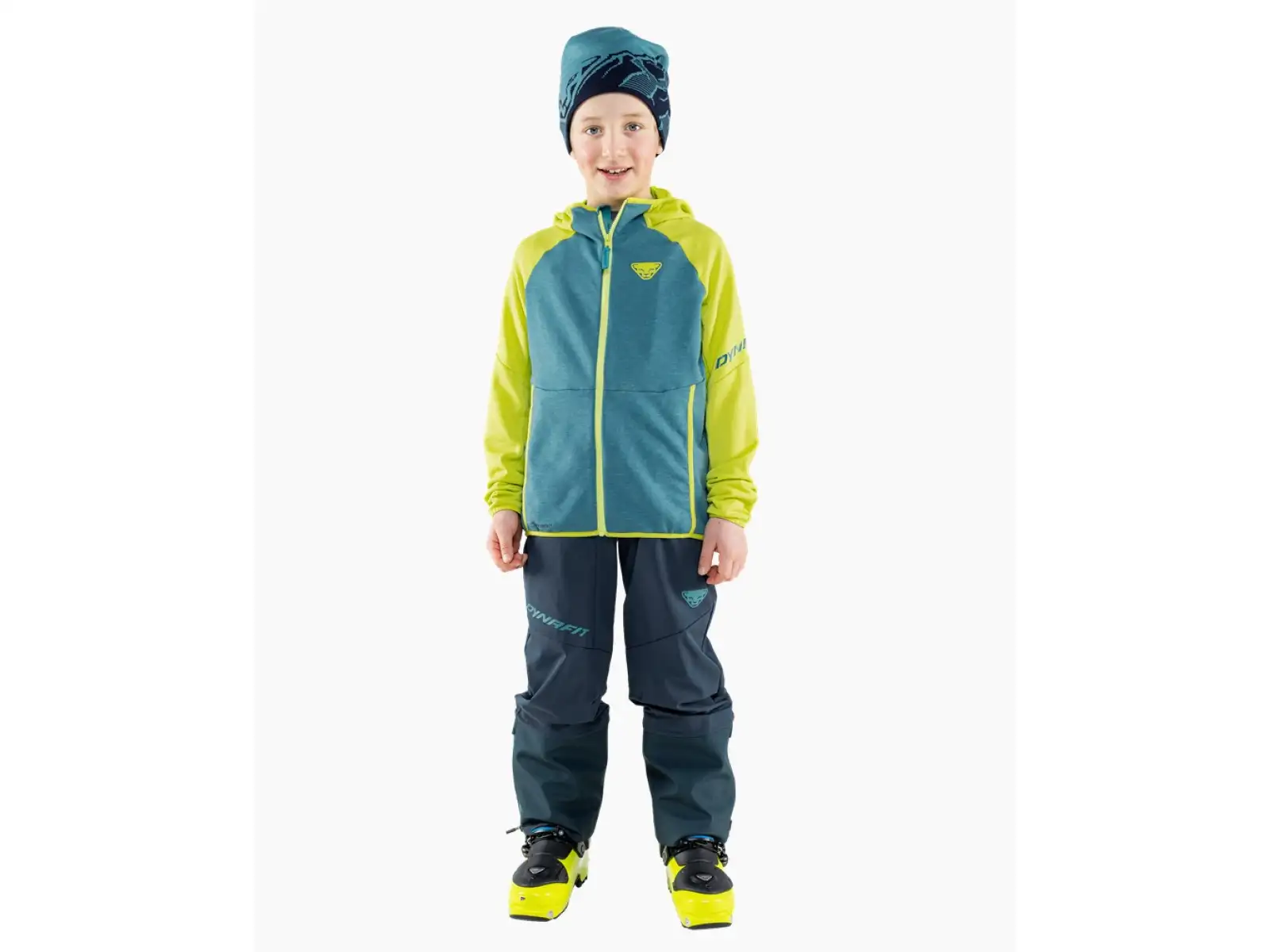 Dynafit Youngstar Polartec dětská bunda Lime Punch