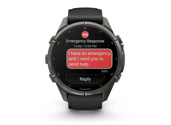 Garmin Fénix 9 Pro inReach 43 mm chytré hodinky Carbon Gray DLC Titanium Black/Pebble Gray