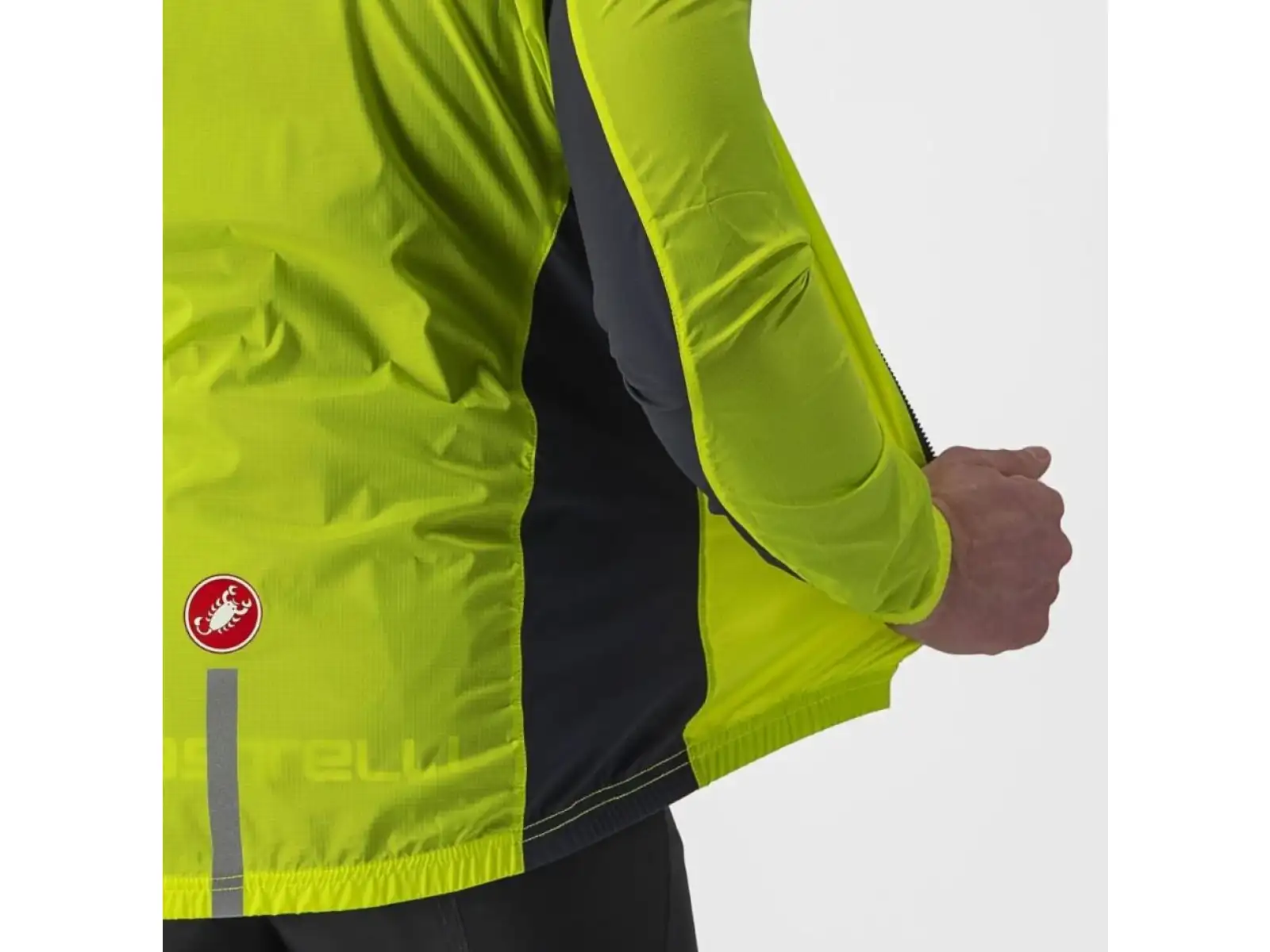 Castelli Squadra Stretch pánská bunda Electric Lime/Dark Grey