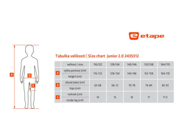 Etape Junior 2.0 dětské kraťasy s vložkou černá/růžová
