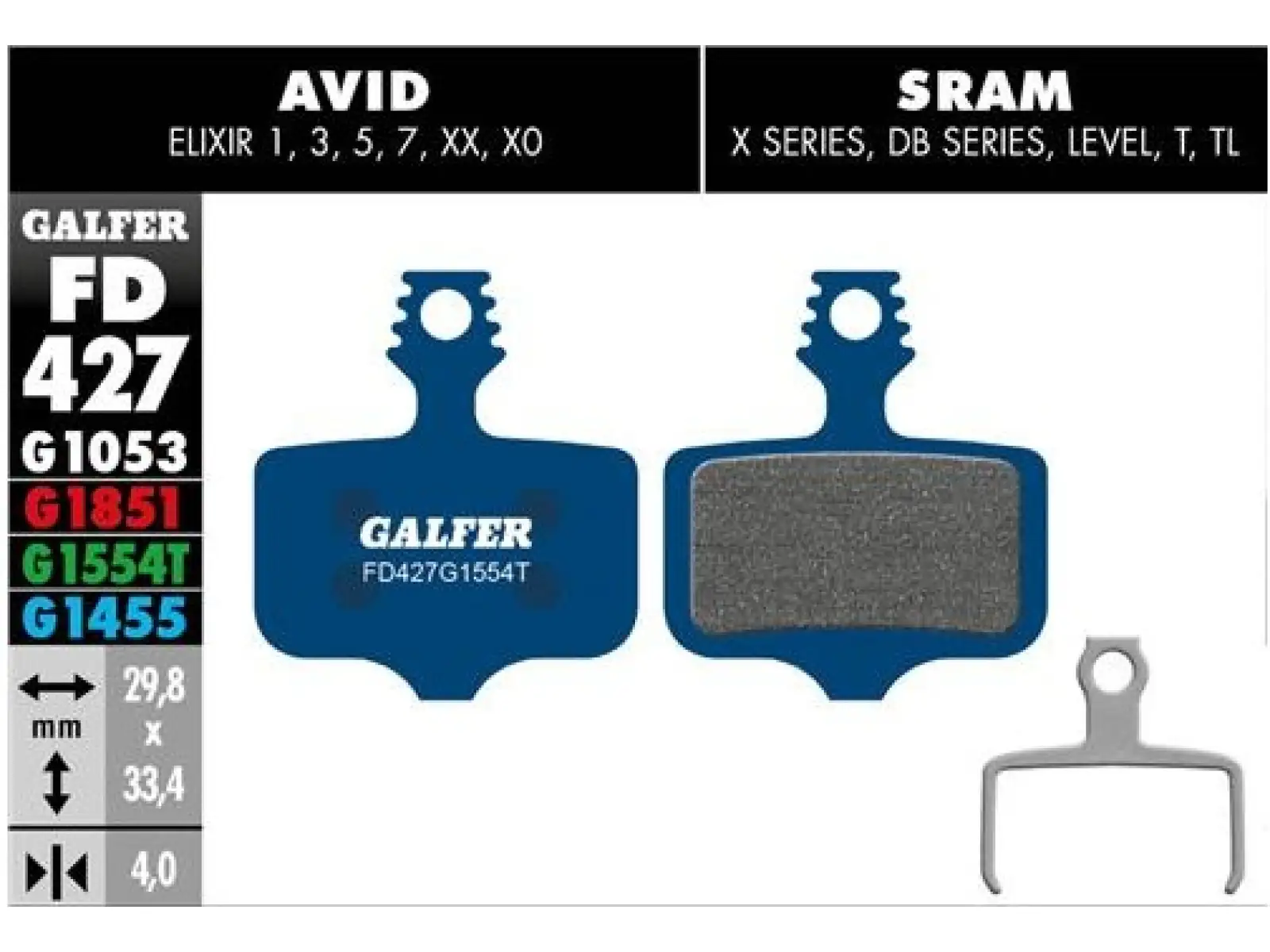 Galfer FD427 Road G1455 brzdové destičky pro Avid/Sram