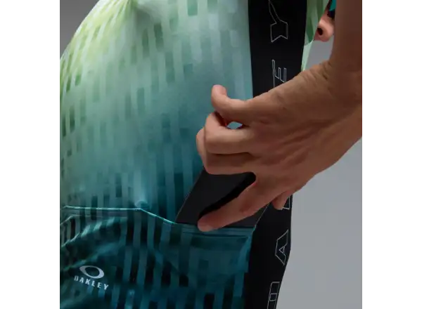 Oakley Icon Training pánský dres krátký rukáv Green Glitch Print