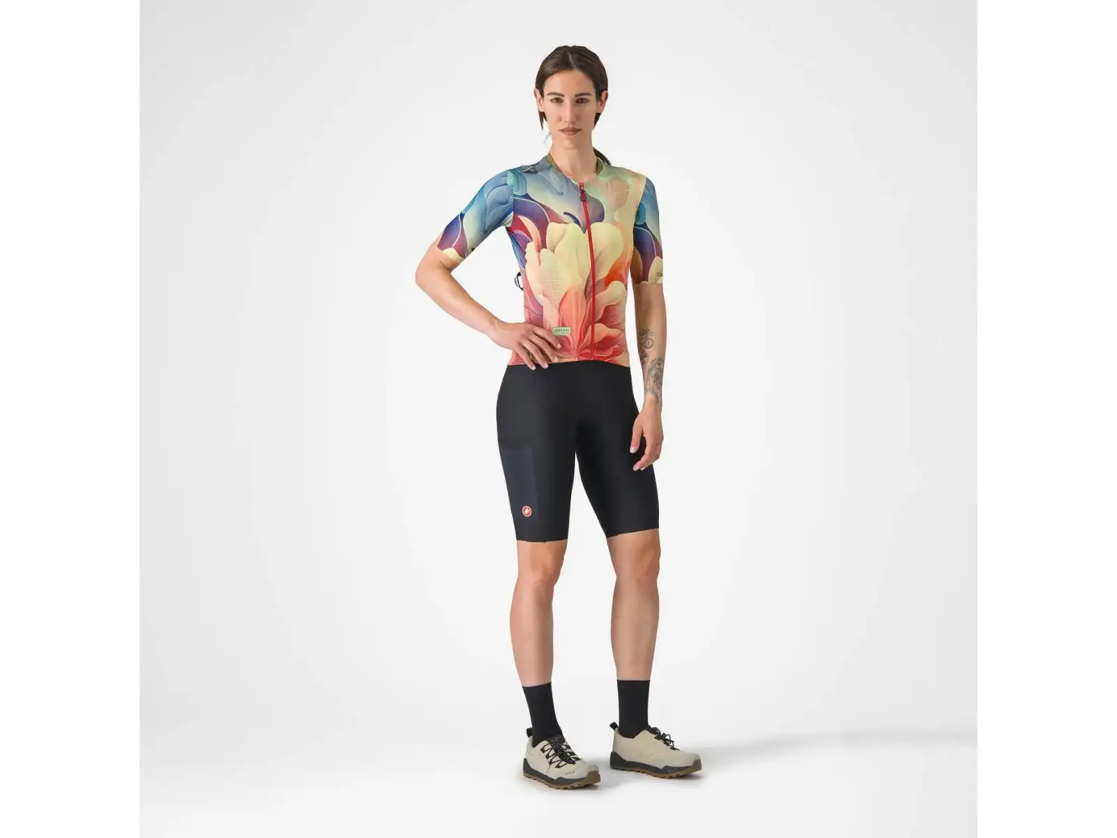 Castelli Unlimited Pro dámský dres krátký rukáv Multicolor Green