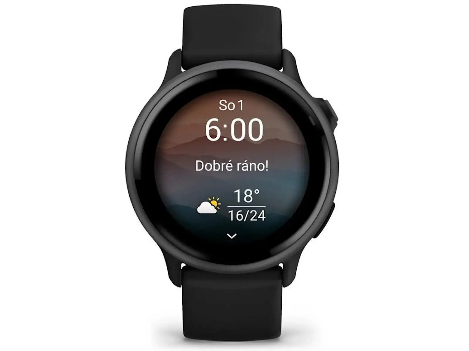 Garmin vívoactive 6 chytré hodinky Slate silikonový řemínek Black