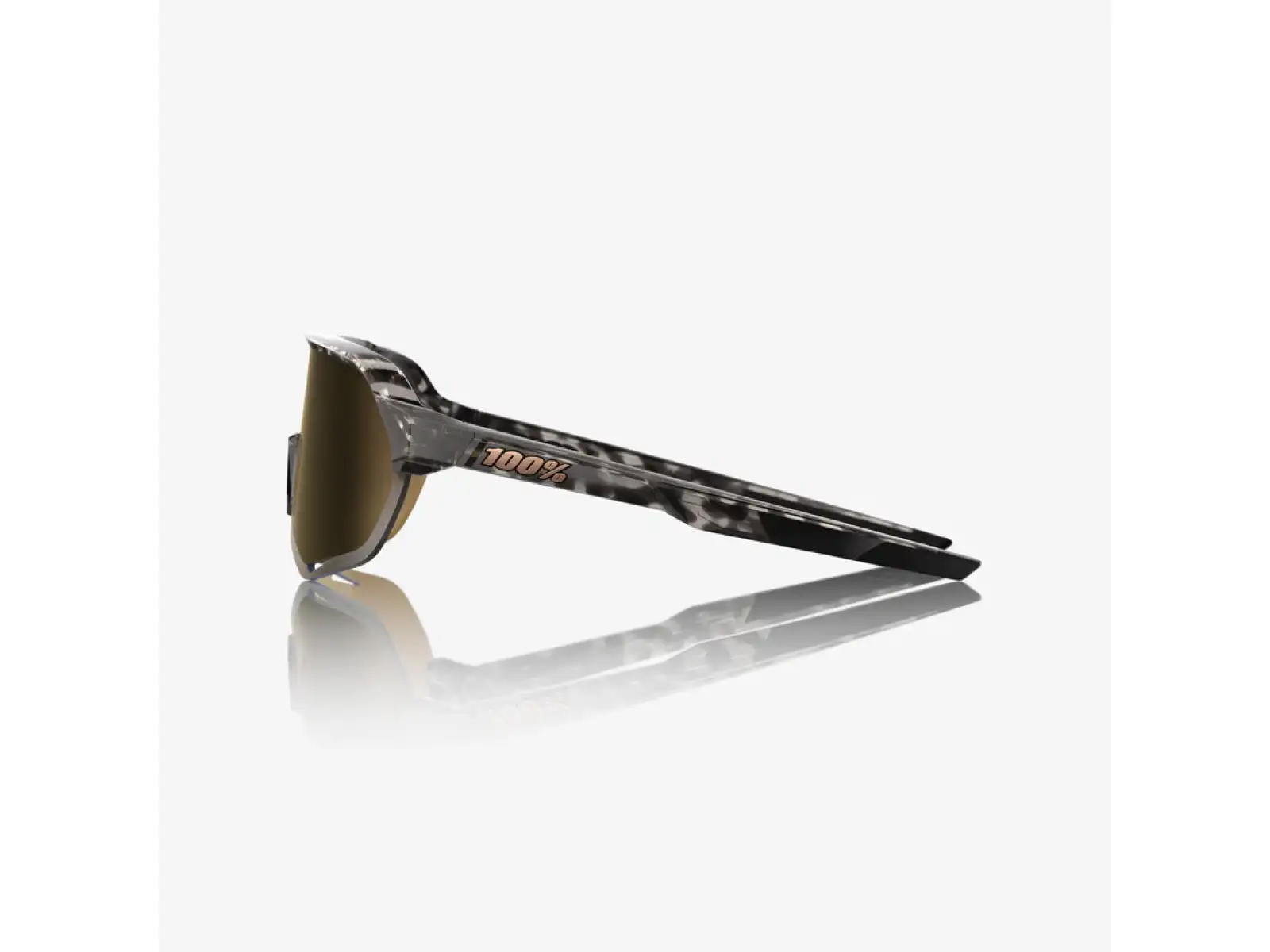 100% S2 sluneční brýle Gloss Black Havana/Soft Gold Mirror
