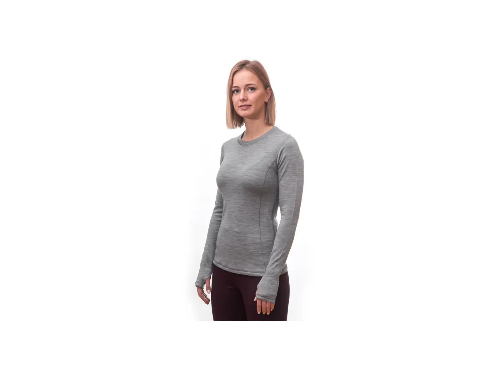 Sensor Merino Bold dámské triko dlouhý rukáv Cool Gray