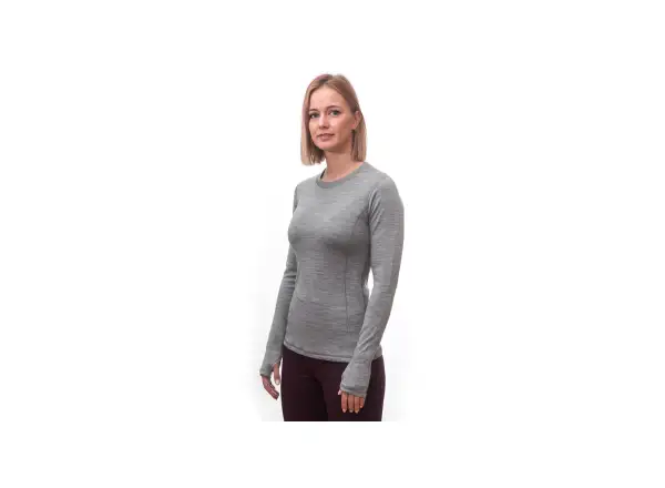 Sensor Merino Bold dámské triko dlouhý rukáv Cool Gray