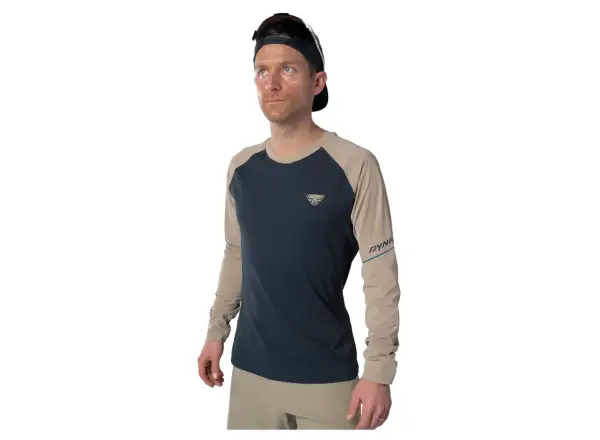 Dynafit Alpine Pro pánské triko dlouhý rukáv Blueberry/Rock Khaki