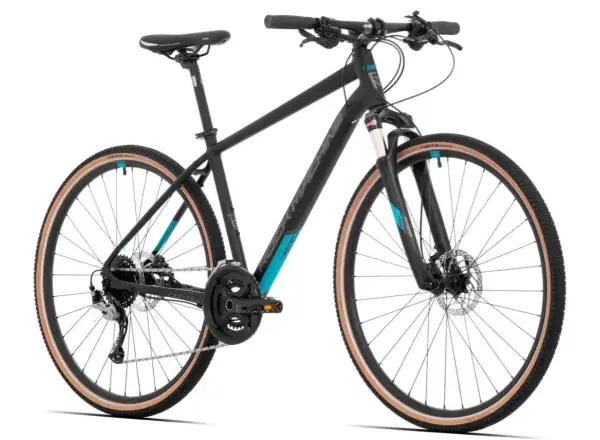 Rock Machine CrossRide 700 trekingové kolo black/petrol VZOREK