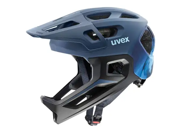 Uvex React JR Fullface MTB přilba Dusk blue matt