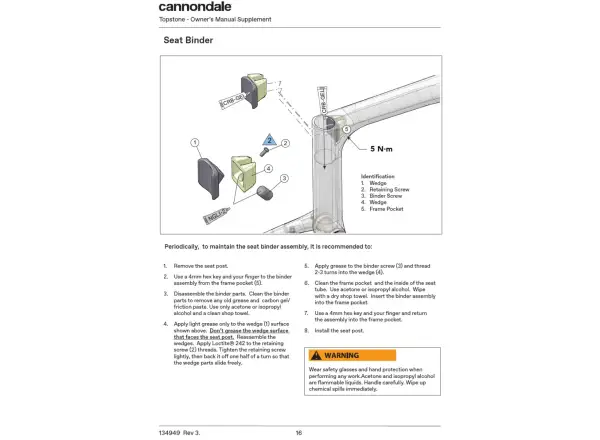 Cannondale kit 27.2 Internal Seat Binder (K26058)