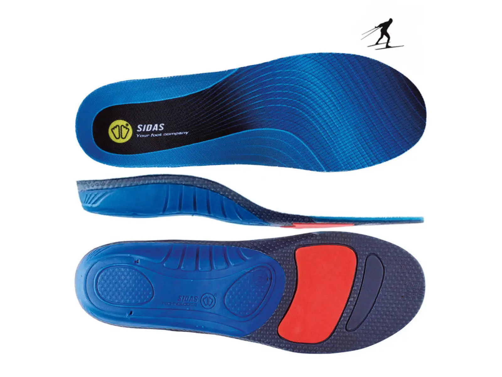 Sidas XC Nordic 3D vložky do bot střední klenba 1 pár