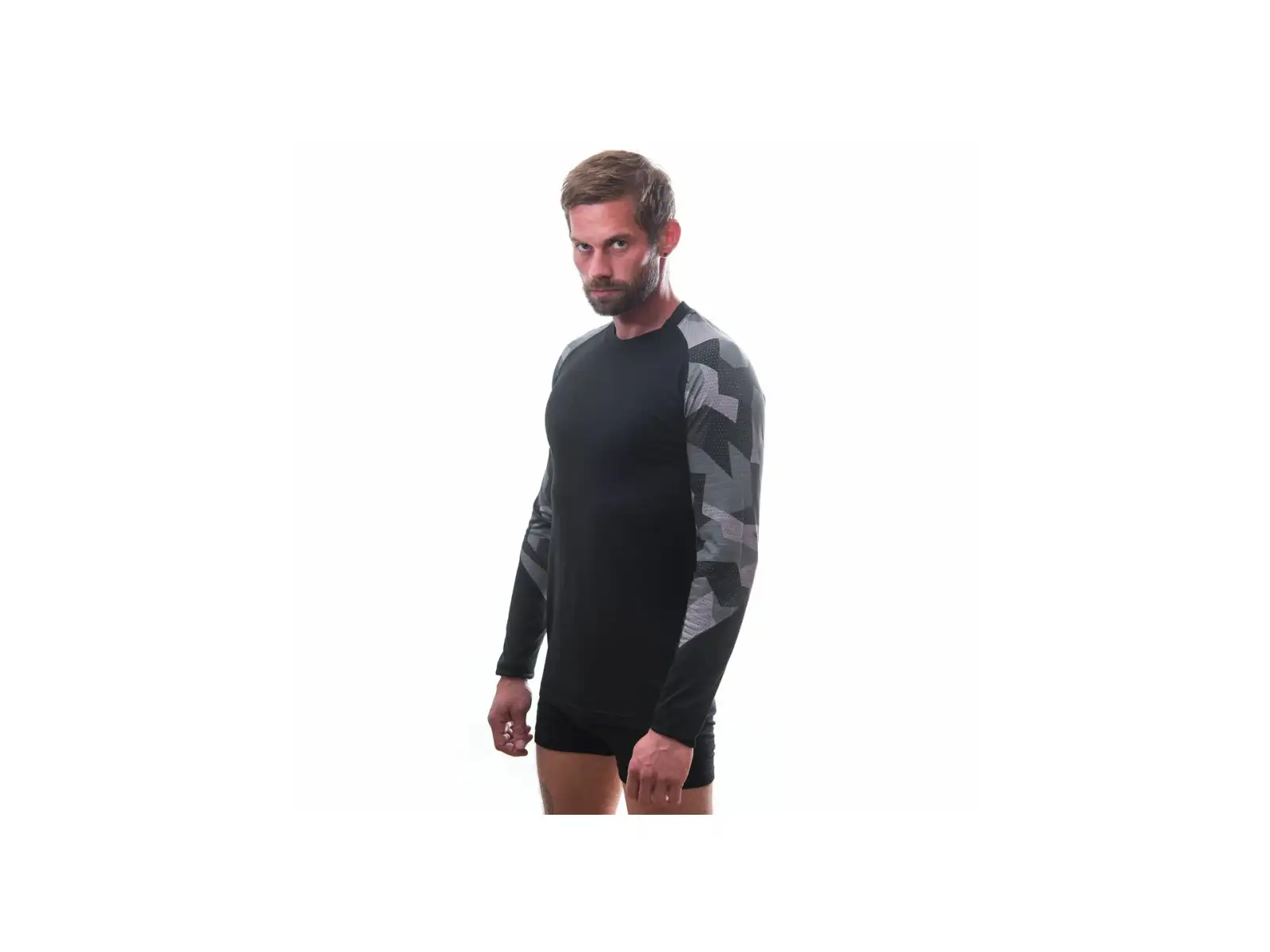 Sensor Merino Impress pánské termoprádlo dlouhý rukáv černá/Camo