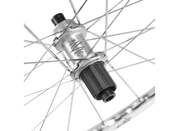 Mavic Ksyrium SL Heritage disc CL vypletená kola ořech Shimano HG11 stříbrná