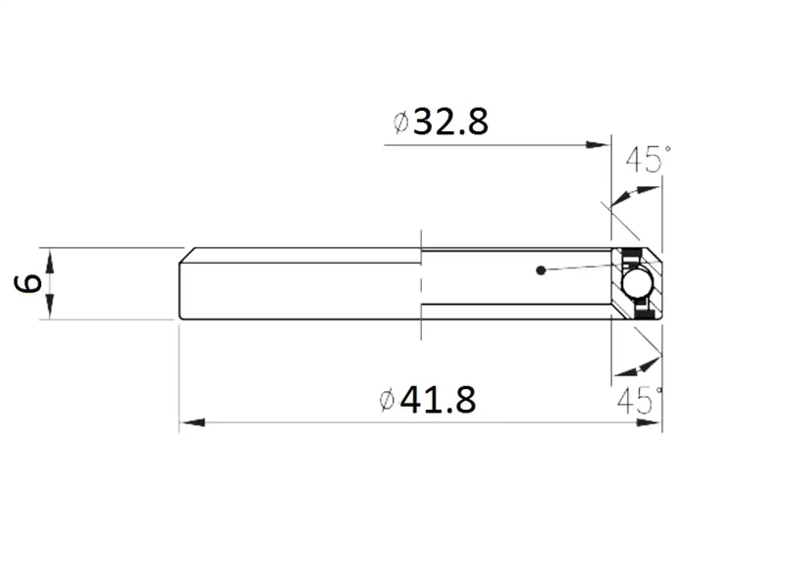 FSA ACB MR136 ložisko 45x45 1 1/8"