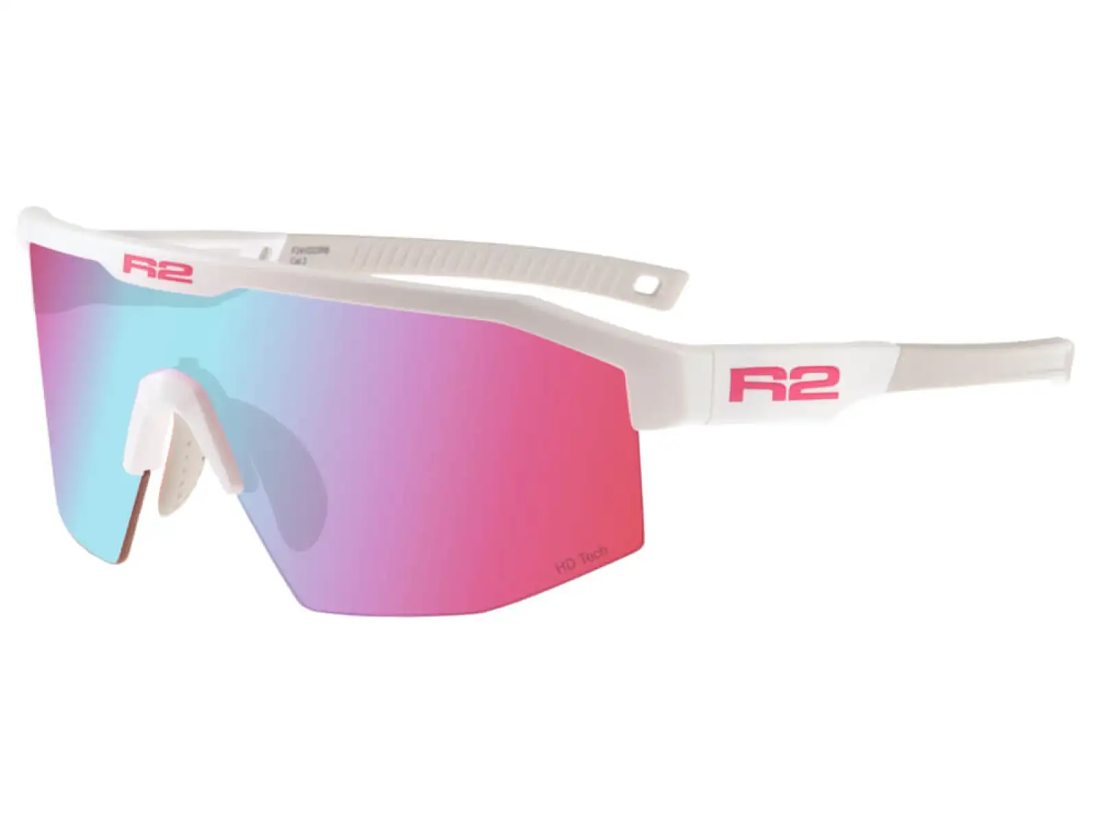 R2 Gain cyklistické brýle bílá/růžovomodrá revo skla