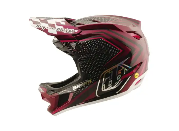 Troy Lee Dsigns x SRAM D4 Carbon přilba Radioscape Black/Berry