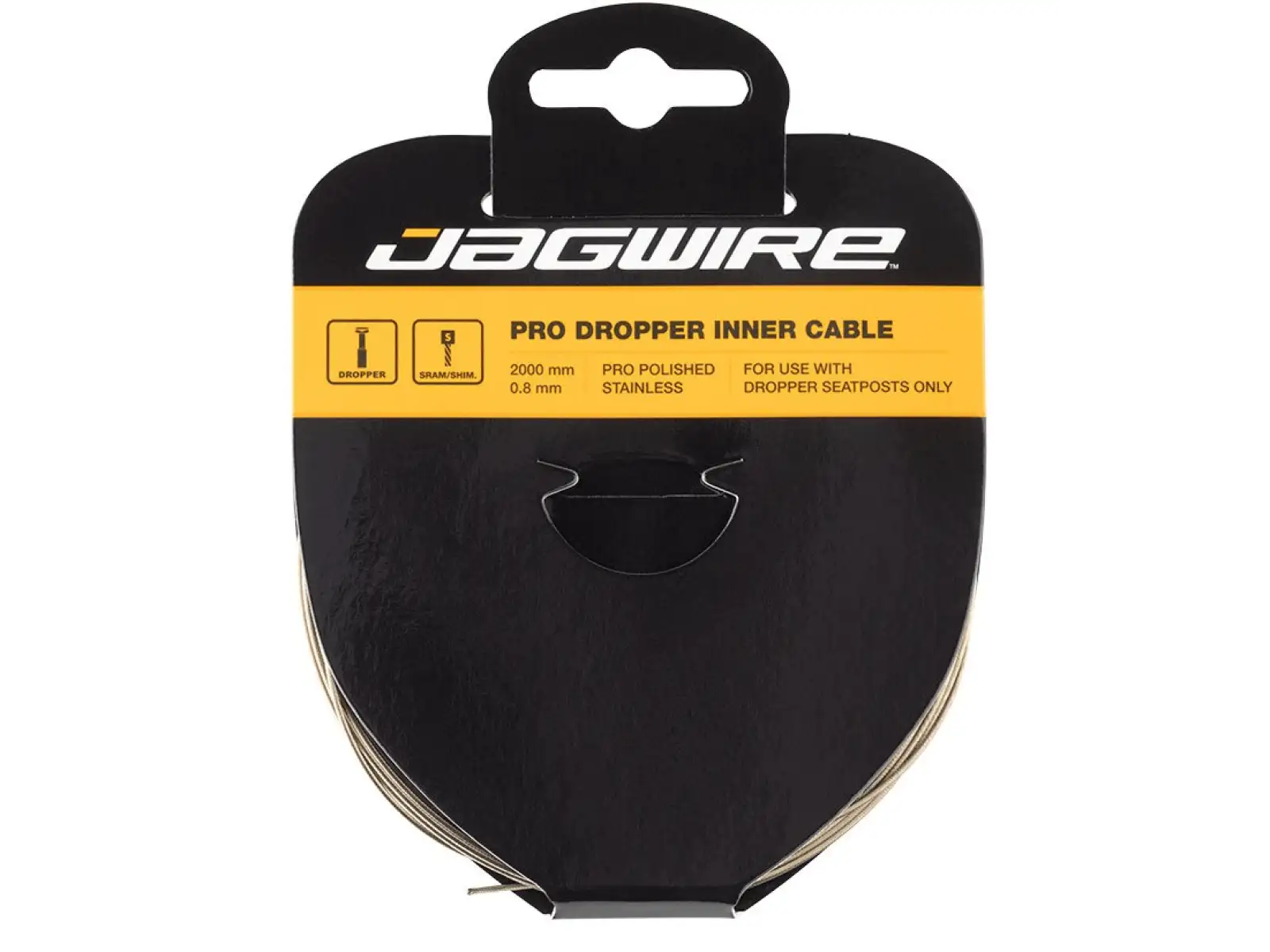 Jagwire Dropper Inner Cable Pro Polished Stainless lanko teleskopické sedlovky 0.8x2000mm