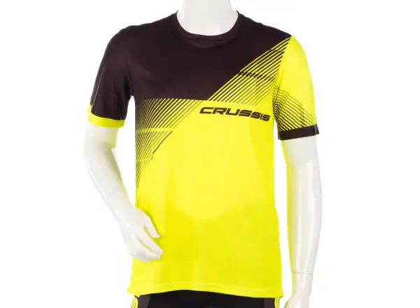 Crussis pánské funkční tričko krátký rukáv žlutá/černá