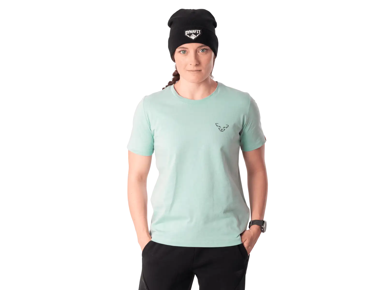 Dynafit Back Graphic Cotton dámské triko krátký rukáv Cloud Blue/Twilight