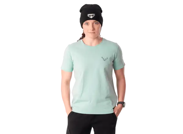 Dynafit Back Graphic Cotton dámské triko krátký rukáv Cloud Blue/Twilight