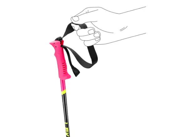 Leki Racing Kids dětské sjezdové hole Neon Pink/Black/Neon Yellow