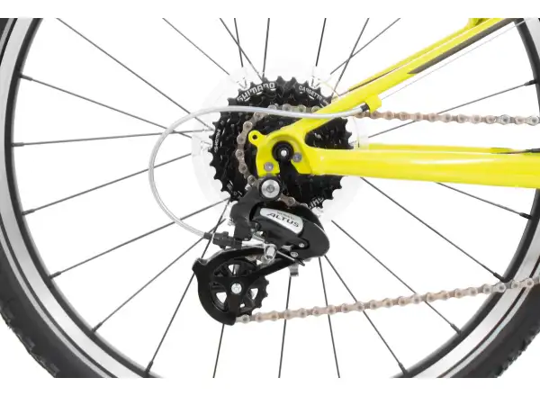 Rock Machine Thunder 24 Gloss Radioactive Yellow/Black/Dark Grey dětské kolo