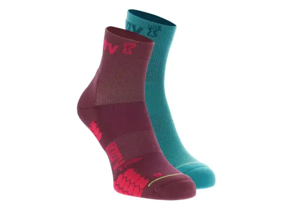 Inov-8 Trailfly středně vysoké ponožky teal/purple