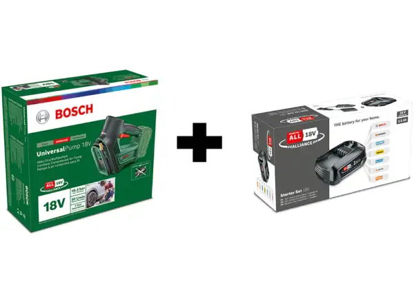 Bosch UniversalPump 18V Cordless Pneumatic Pump + Starter-Set 18V